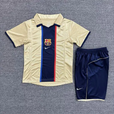 01-02 Barcelona away retro kid kit