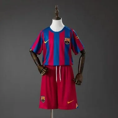 05-06 Barcelona UCL home retro kid kit