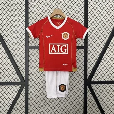 Maillot rétro rouge pour enfant de Manchester United (match à domicile) saison 2006-2007