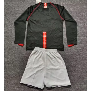 07-08 Manchester United away retro long sleeve kid kit
