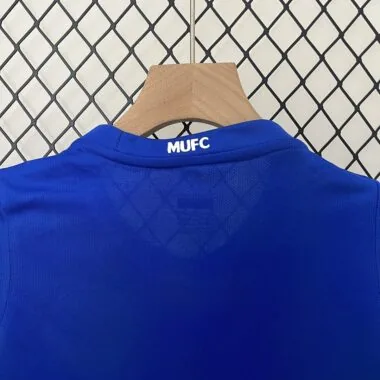 08-09 Manchester United third away blue retro kid kit