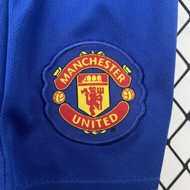08-09 Manchester United third away blue retro kid kit