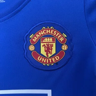 08-09 Manchester United third away blue retro kid kit