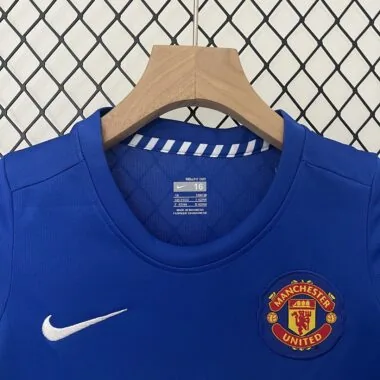 08-09 Manchester United third away blue retro kid kit