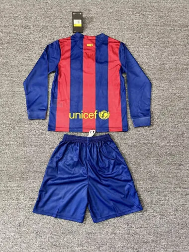 14-15 Barcelona home retro long sleeve kid kit