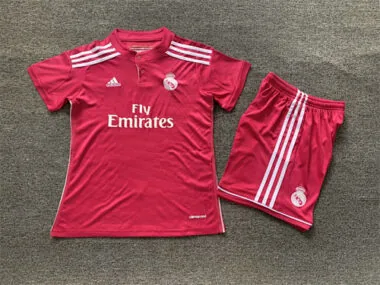 14-15 Real Madrid away pink retro kid kit
