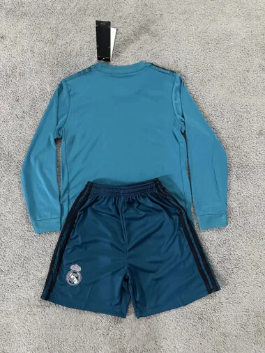17-18 Real Madrid Third away retro long sleeve kid kit