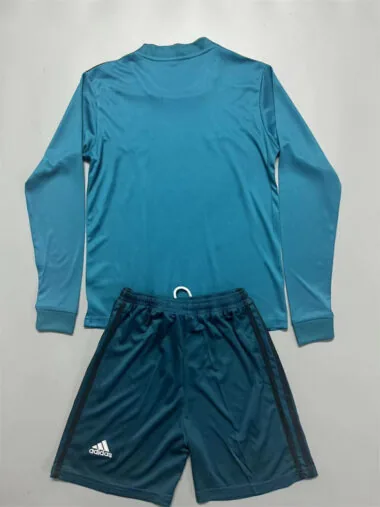 17-18 Real Madrid Third away retro long sleeve kid kit