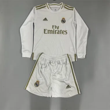 19-20 Real Madrid home long sleeve retro kid kit