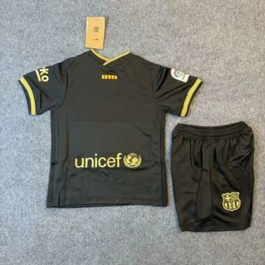 20-21 Barcelona Away Black kid kit