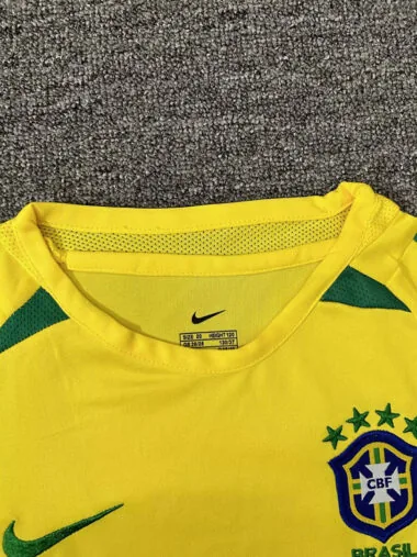2002 Brazil home retro long sleeve kid kit