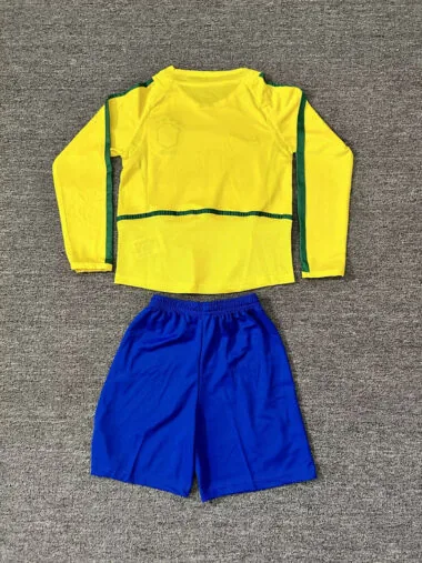 2002 Brazil home retro long sleeve kid kit