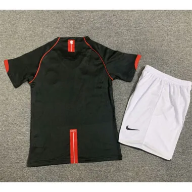 2007-08 Manchester United away black retro kid kit