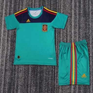 2010 Spain blue goalkeeper retro kid kit