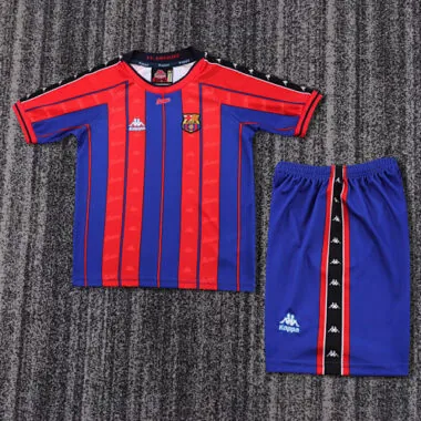 97-98 Barcelona home retro kid kit