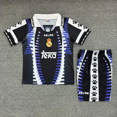 97-98 Real Madrid Third Away retro kid kit