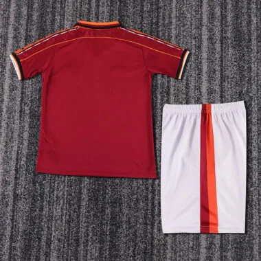 Divisa da bambino retro della Roma per le partite in casa della stagione 98-99