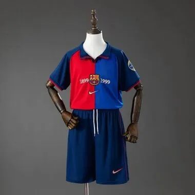 99-00 Barcelona home retro kid kit
