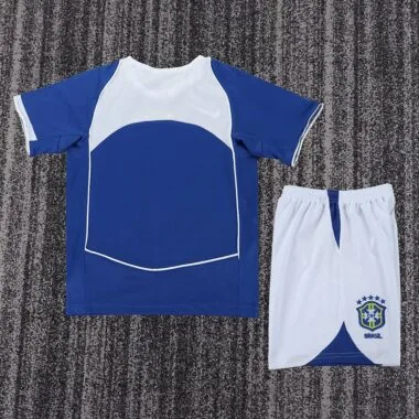 Brazil 2004 Away retro kids soccer Jersey