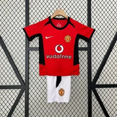 Manchester United 02-04 home kids retro jersey