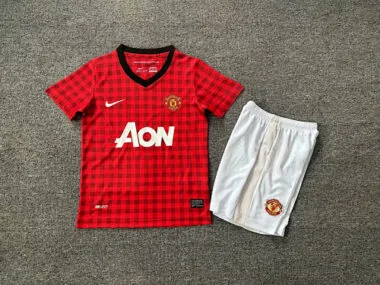 Manchester United 12-13 home kids retro jersey