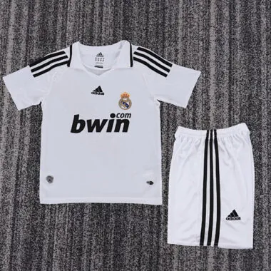 Real Madrid 2008-09 home retro kids kit