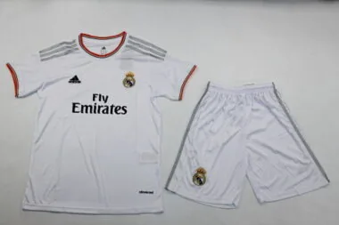 Real Madrid 2013-14 home retro kids kit