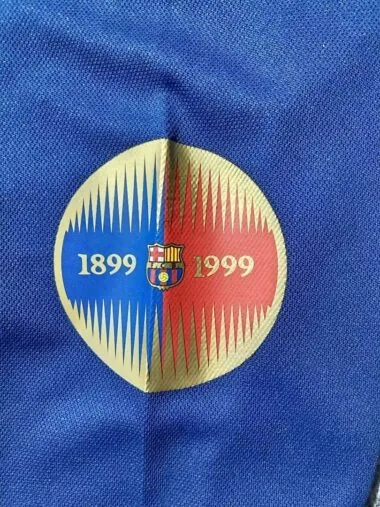 Retro 1999/00 Barcelona Home Long Sleeve kid kit (Size 16-28)