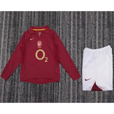 Retro Arsenal 2005/06 home Long Sleeve red kids size 16-28