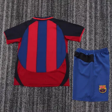Retro Barcelona 2003/04 home kid kit soccer Jersey