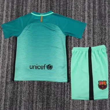 Retro Barcelona 2016-17 Third Away kid kit soccer Jersey