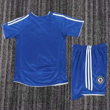 Retro Chelsea 2006-07 Home Blue Kid Kit Jersey (Size 16-28)