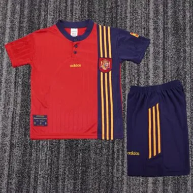 Retro Spain 1996 home kids Soccer jersey