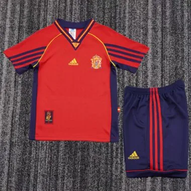 Retro Spain 1998/99 home kids Soccer jersey