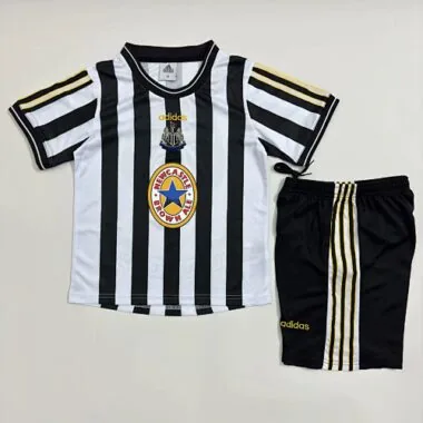 kids kit Retro 1997-99 Newcastle United home soccer jersey size 16-28