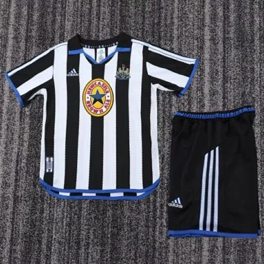 kids kit Retro 1999-00 Newcastle United home soccer jersey size 16-28