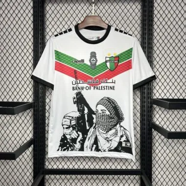 24-25 CD Palestino White Graffiti Jersey S-XXXXL