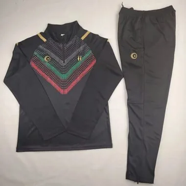 24-25 Palestine black half zip training suit