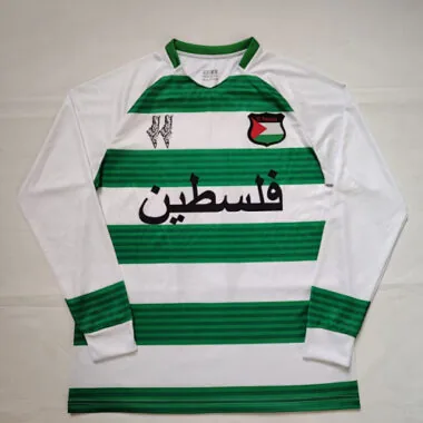 25-26 Palestine Green and White long sleeve jersey