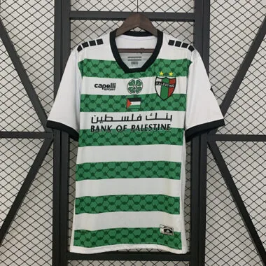 25-26 Palestino green and white jersey