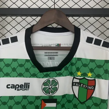 25-26 Palestino green and white jersey