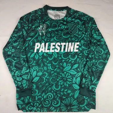 25-26 Palestino special version green long sleeves soccer jersey