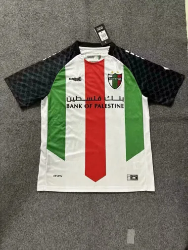 25-26 Palestino white green and red jersey