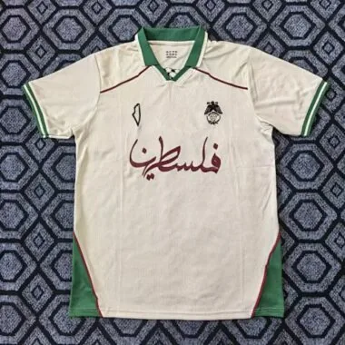 CD Palestino 2025/26 yellow with green collar 17 soccer jersey