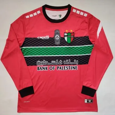 Retro Palestino CD 2022/23 red Long Sleeve soccer jersey size S-2XL