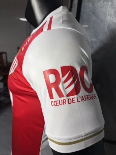 25-26 Monaco home with sponsor player version Jersey with sponsor (S-2XL)