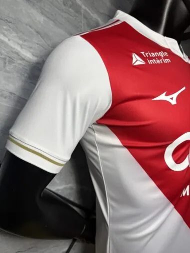 25-26 Monaco home with sponsor player version Jersey with sponsor (S-2XL)