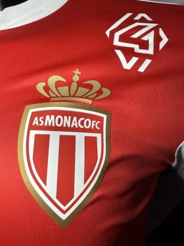 25-26 Monaco home with sponsor player version Jersey with sponsor (S-2XL)