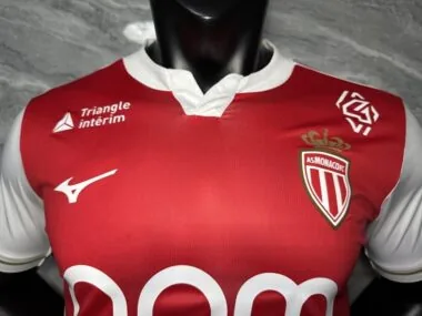 25-26 Monaco home with sponsor player version Jersey with sponsor (S-2XL)