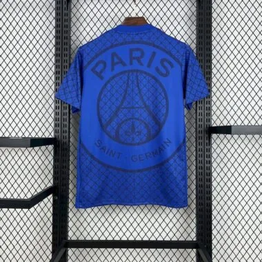 Maglia blu da allenamento pre-partita del PSG 25-26